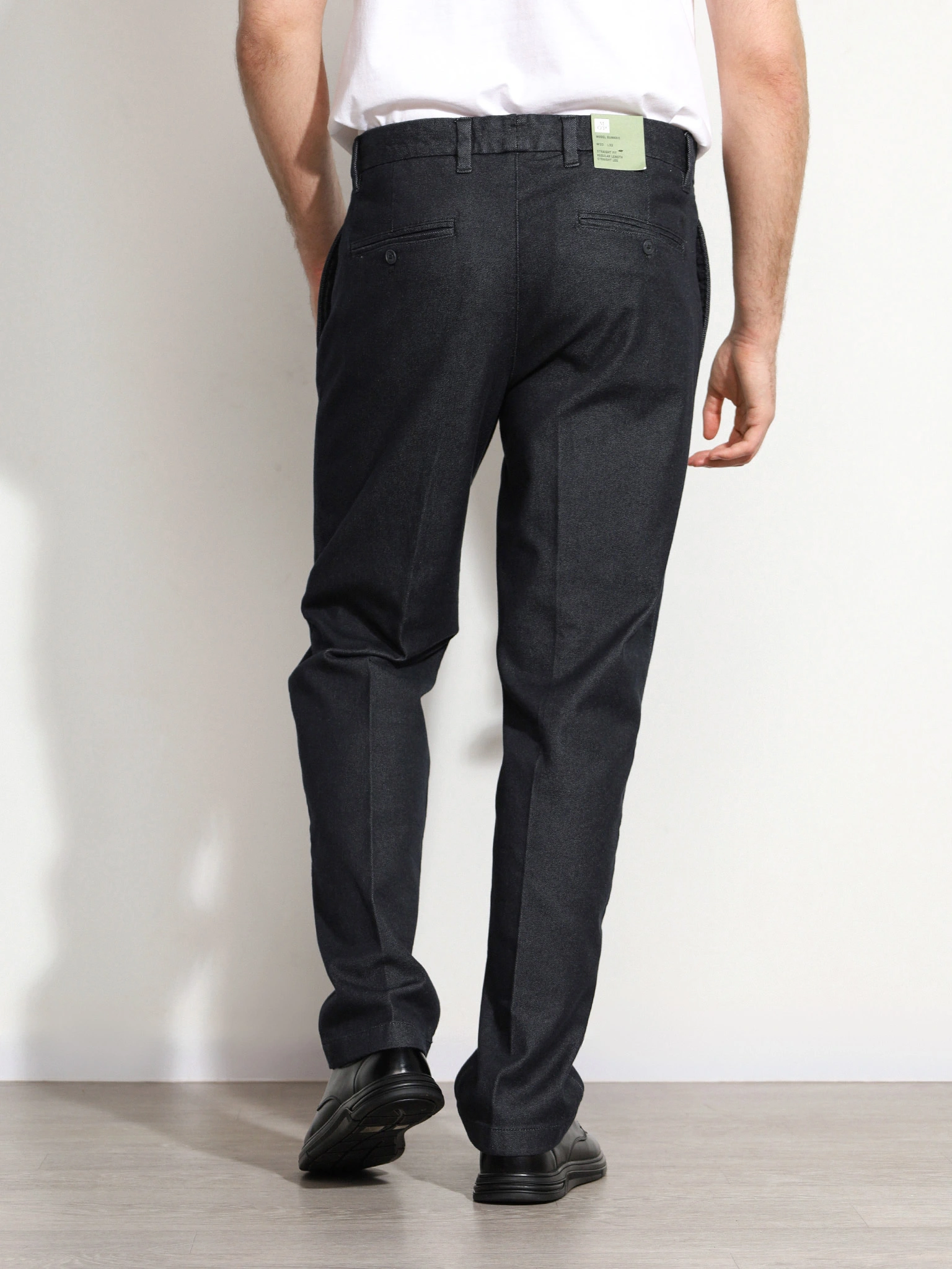 Брюки цвета графит из смесового хлопка